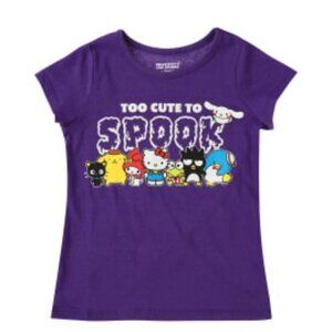 Hello Kitty And Friends Too Cute To Spook' Kid's Halloween Graphic Tee 5/6 NWT